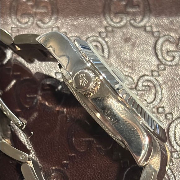 Rolex Oyster Perpetual with Blue Dial and Silver Bracelet - Picture 5 of 9